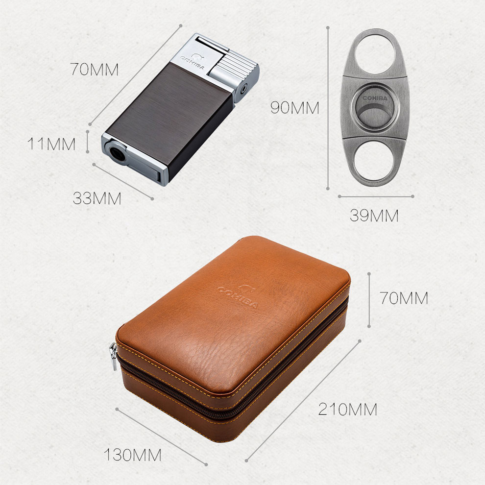 Hộp bao da giữ ẩm cầm tay cigar