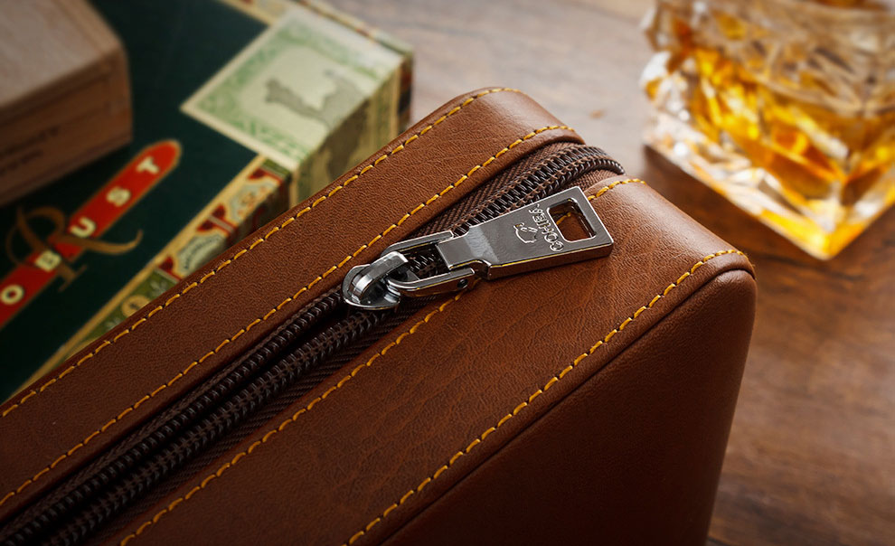 Hộp bao da giữ ẩm cầm tay cigar