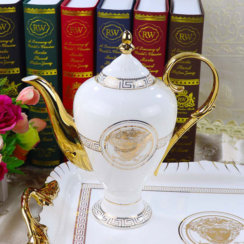 Ấm trà versace khay