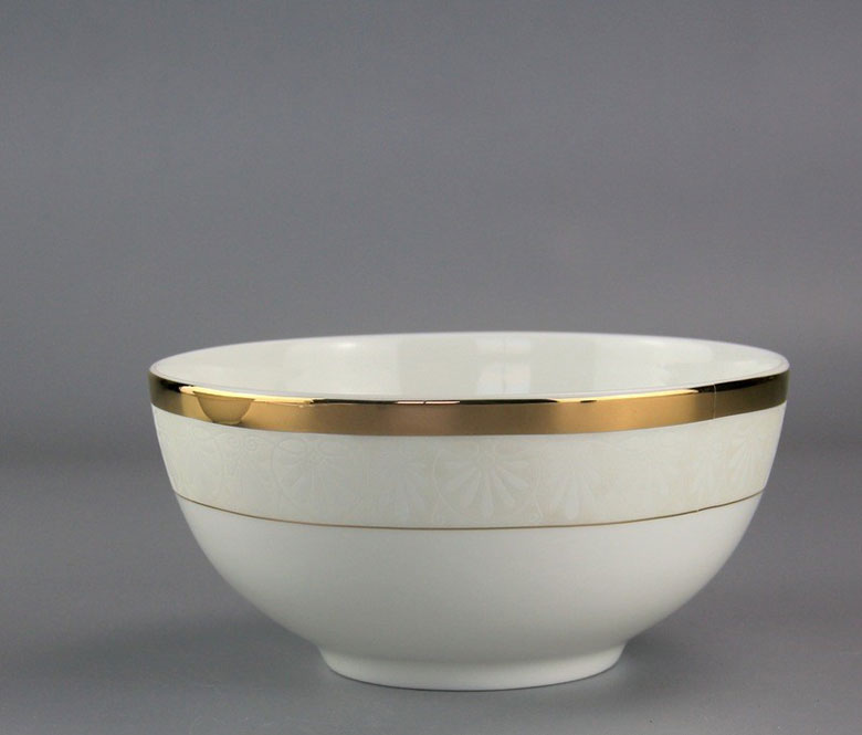 Bộ bát sứ xương hai viền vàng