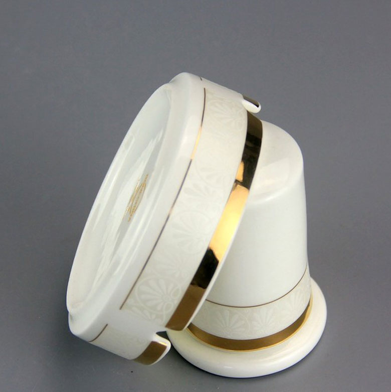 Bộ bát sứ xương hai viền vàng