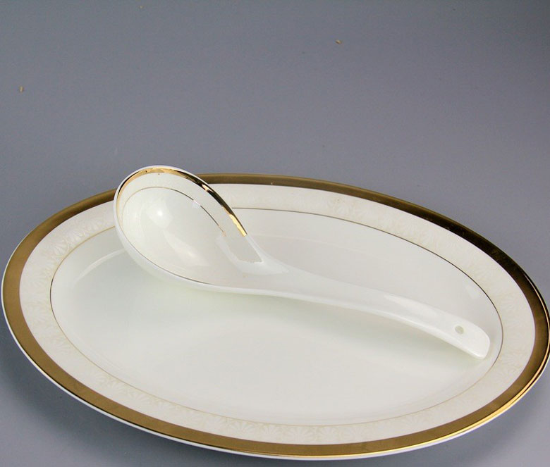 Bộ bát sứ xương hai viền vàng