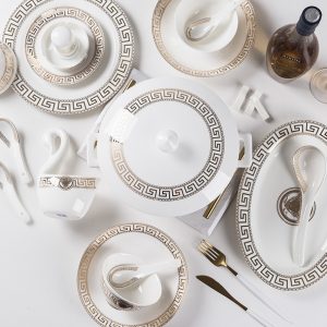 Bộ bát đĩa Versace trắng