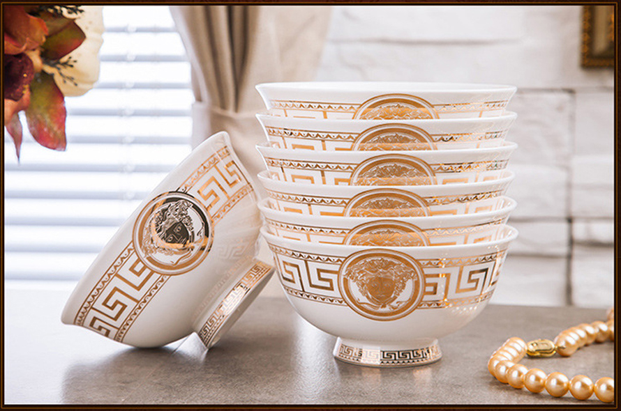 Bộ bát đĩa Versace trắng