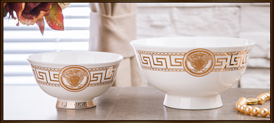 Bộ bát đĩa Versace trắng