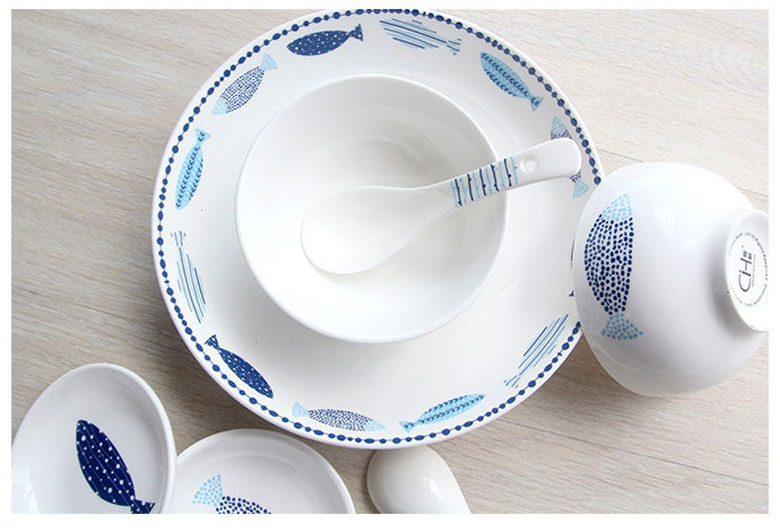 Bộ bát họa tiết cá