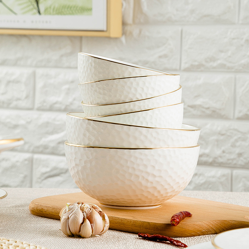 Bộ bát giọt nước viền vàng