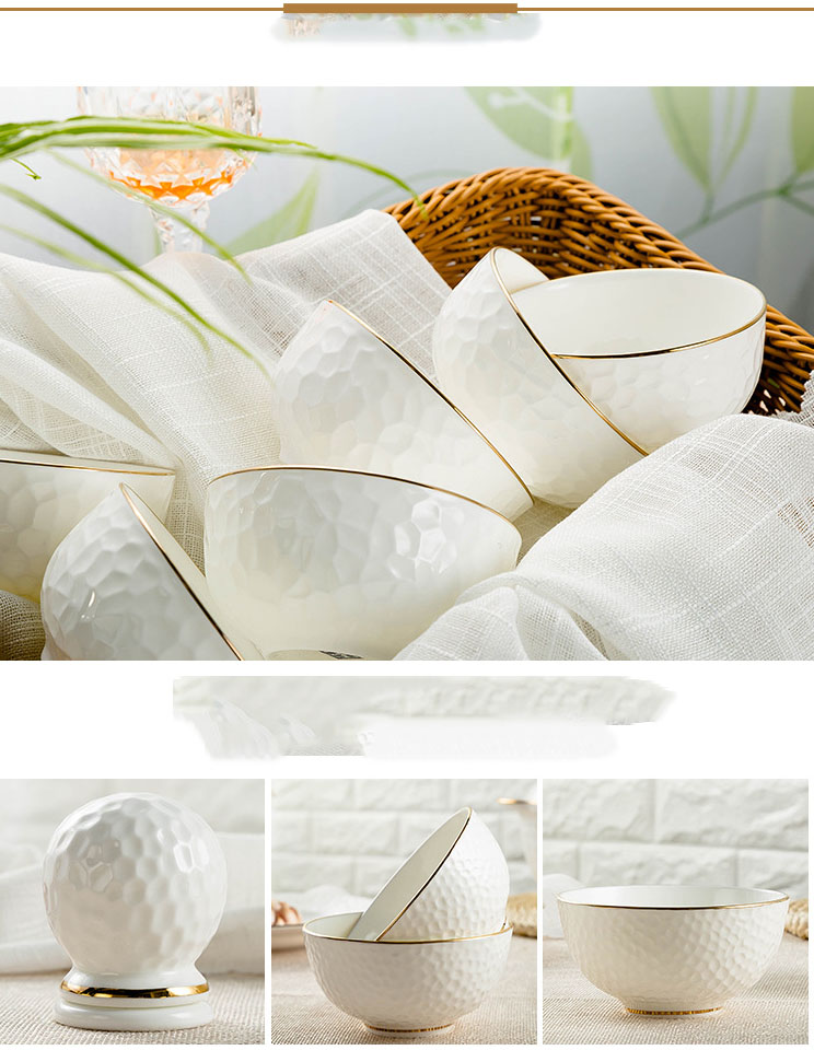 Bộ bát giọt nước viền vàng