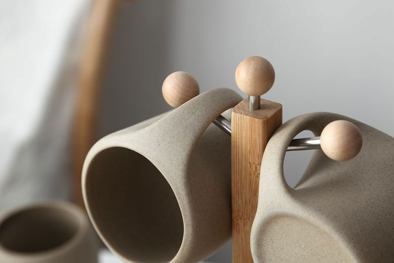 Bình trống nâu 4 chén