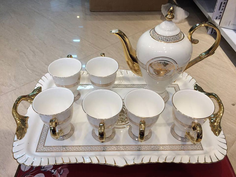 Bộ ấm trà Versace khay