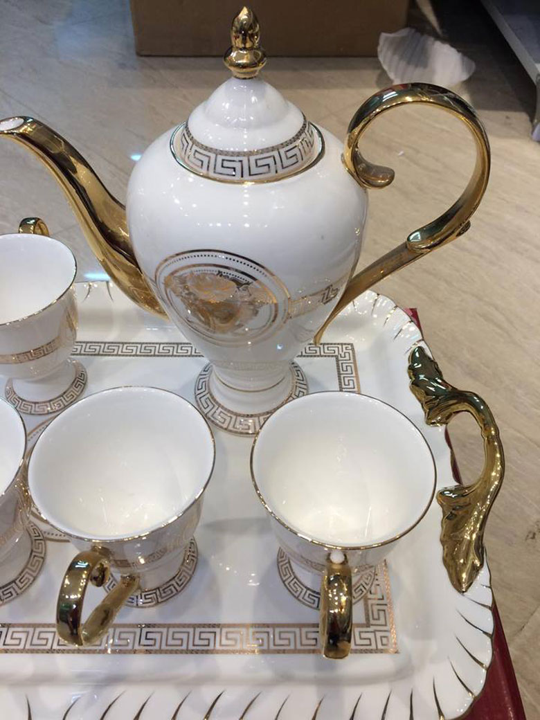 Bộ ấm trà Versace khay