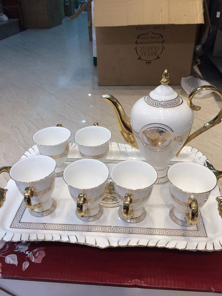 Bộ ấm trà Versace khay