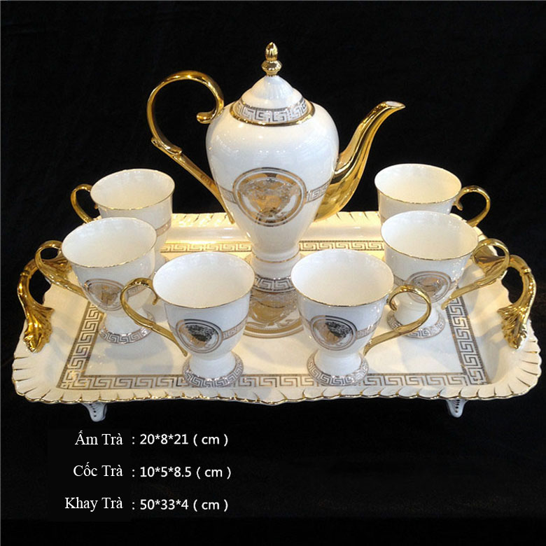 Bộ ấm trà Versace khay