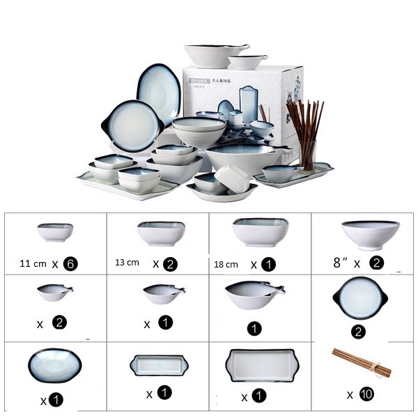 Bộ bát cá kiểu Nhật