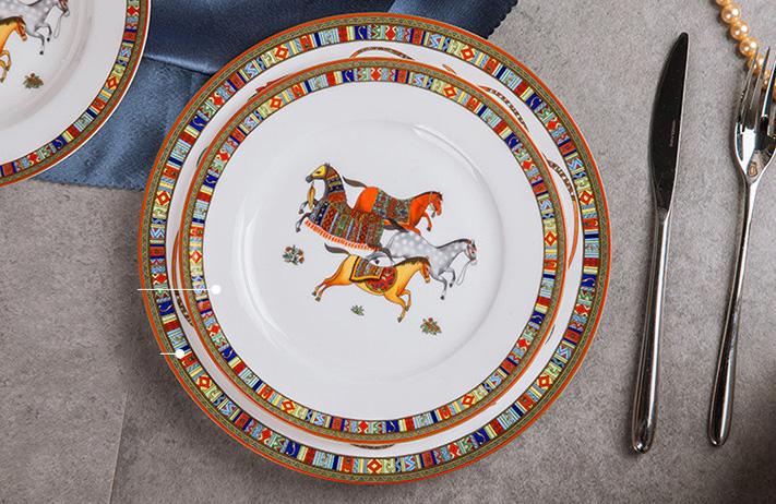 Bộ bát ngựa sứ xương Hermes Paris