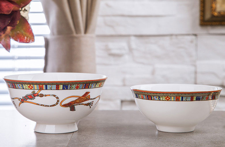 Bộ bát ngựa sứ xương Hermes Paris