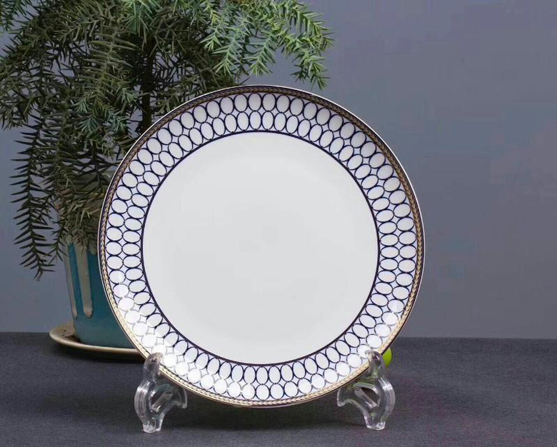 Bộ bát sứ xương tròn xanh kiểu Pháp