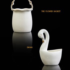 Bộ bát sứ xương viền vàng vân nổi Khmer