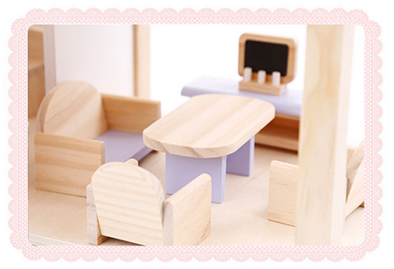 Bộ đồ chơi ngôi nhà gỗ Pink House