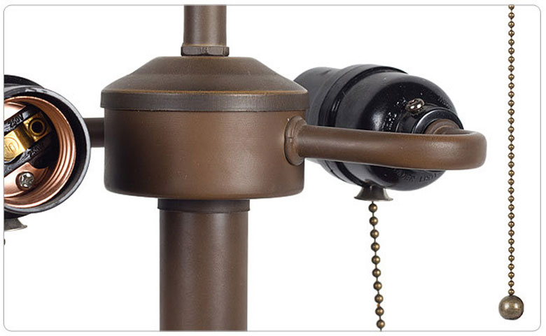 Đèn bàn hoa đỏ Tiffany