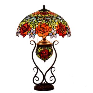 Đèn bàn hoa hồng Tiffany