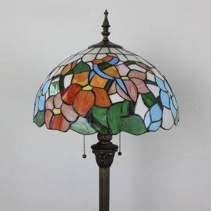 Đèn cây Tiffany hoa xanh