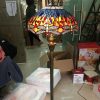 Đèn cây Tiffany chuồn chuồn tím