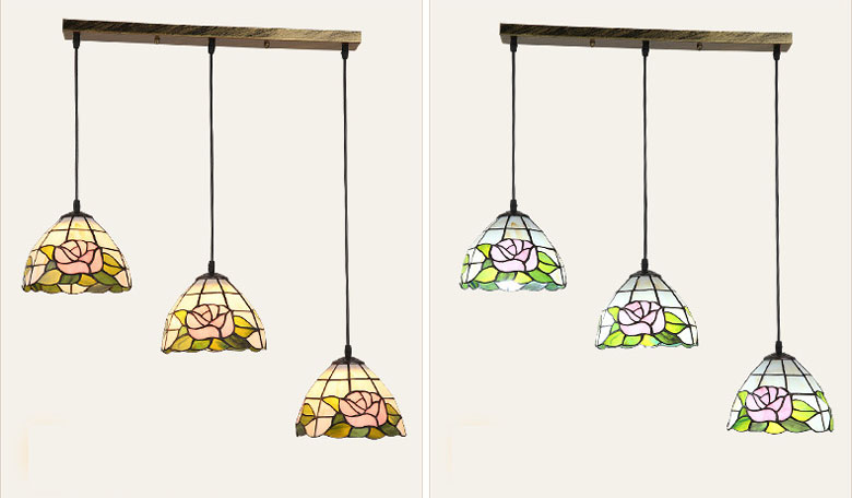 Đèn chùm thả trần tiffany rose