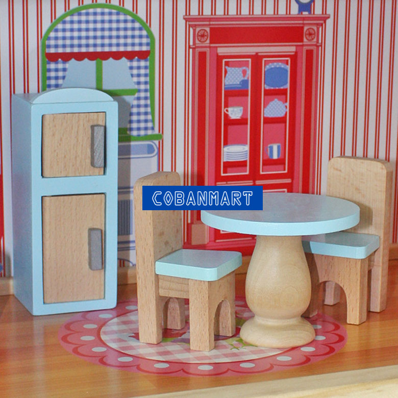Bộ đồ chơi ngôi nhà bằng gỗ Pink Dream
