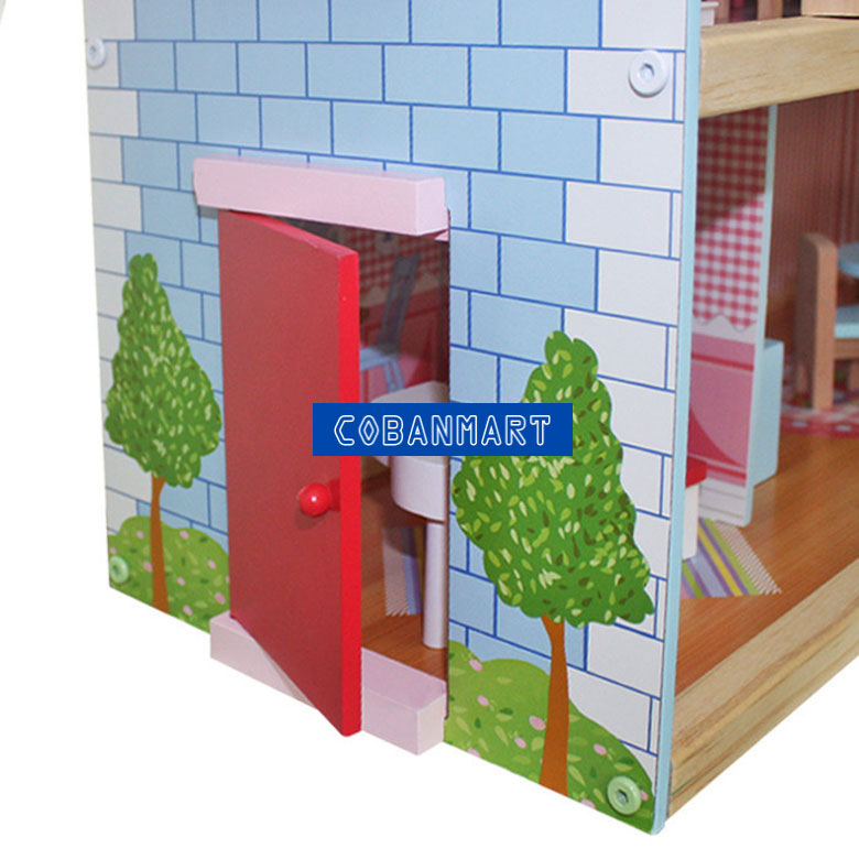 Bộ đồ chơi ngôi nhà bằng gỗ Pink Dream