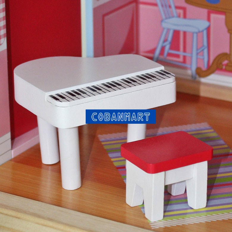 Bộ đồ chơi ngôi nhà bằng gỗ Pink Dream