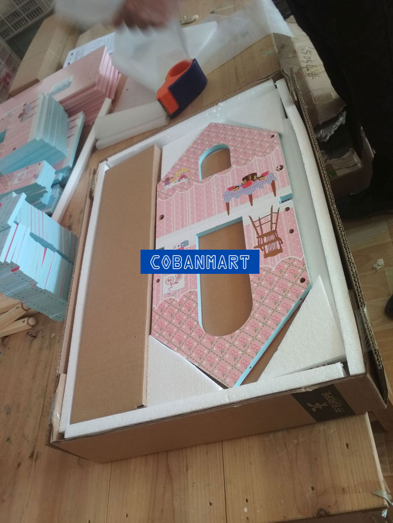 Bộ đồ chơi ngôi nhà bằng gỗ Pink Dream