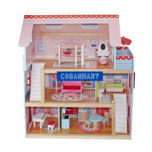 Bộ đồ chơi ngôi nhà bằng gỗ Pink Dream