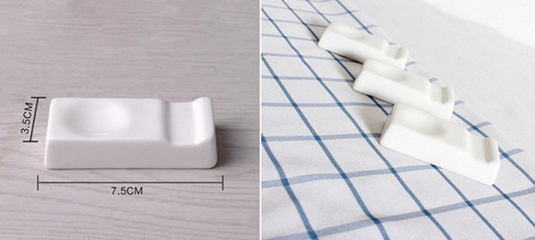 Gác đũa thìa sứ chữ nhật