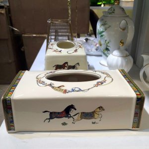 Hộp khăn giấy sứ ngựa