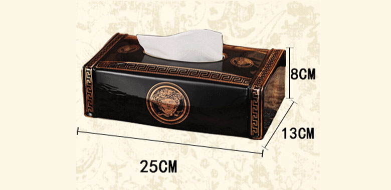 Hộp sứ đựng khăn giấy versace