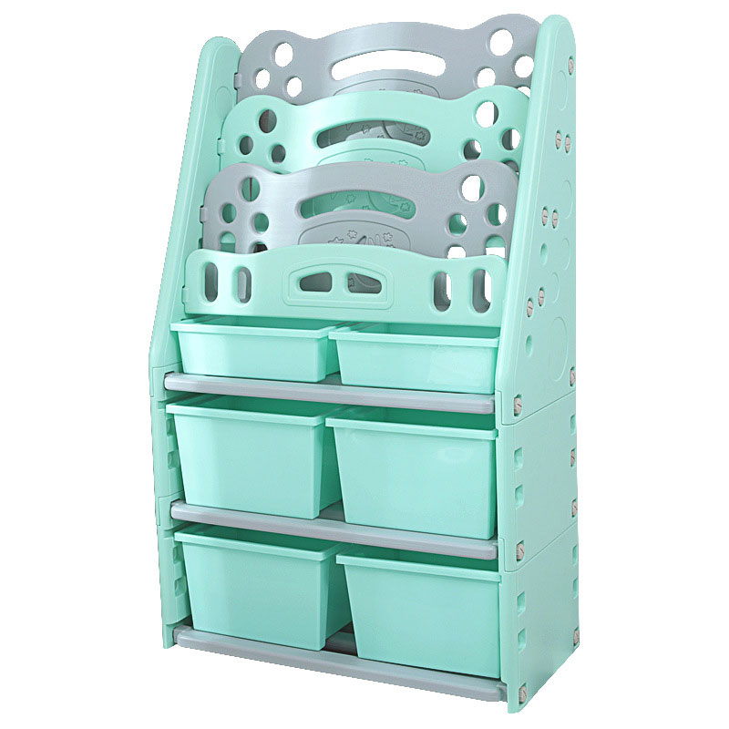 Kệ sách nhựa cho bé kèm hộc ba tầng