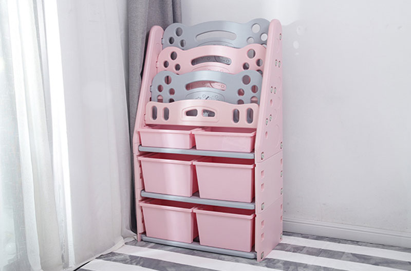 Kệ sách nhựa cho bé kèm hộc ba tầng