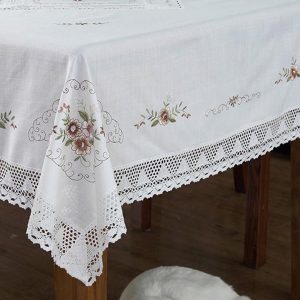 Khăn trải bàn ăn trắng cao cấp