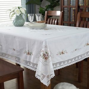 Khăn trải bàn ăn trắng cao cấp