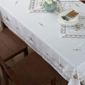 Khăn trải bàn ăn trắng cao cấp