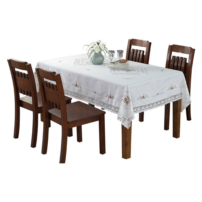 Khăn trải bàn ăn trắng cao cấp đẹp giản dị - CobanMart