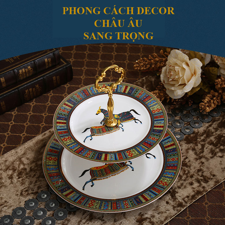 Khay bánh ngựa 2 tầng