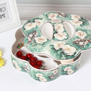 Khay mứt kẹo hạt Tết hoa xuân