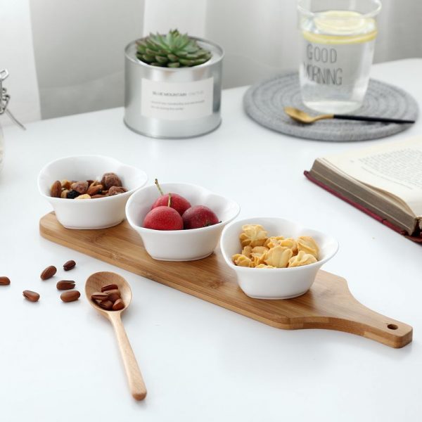 Khay sứ hình trái tim mini đựng quả Kool - CobanMart