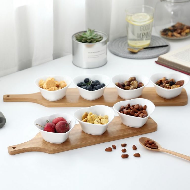 Khay sứ hình trái tim mini đựng quả Kool - CobanMart