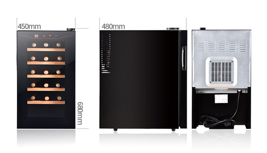 Kích thước tủ bảo quản rượu vang 15 chai