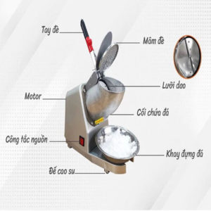 Máy bào đá tuyết 2 lưỡi bào 2 nắp DR207