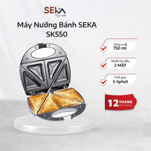 Máy làm bánh kẹp bánh waffle SEKA SK550