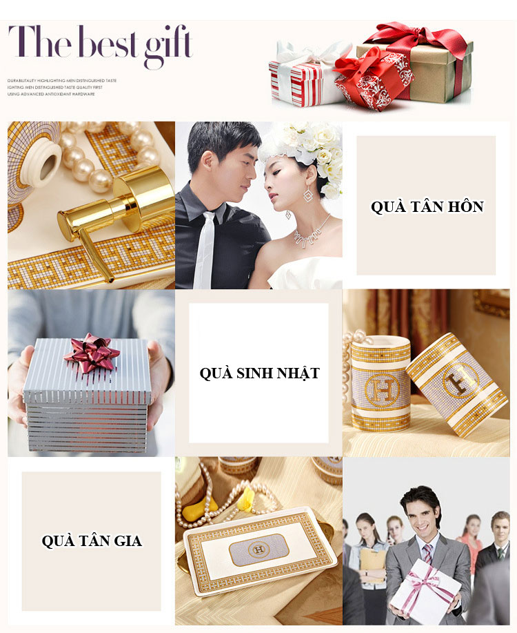 Set trang trí phóng tắm chữ H